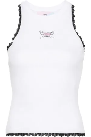 Chiara Ferragni Logo-print ribbed tank top