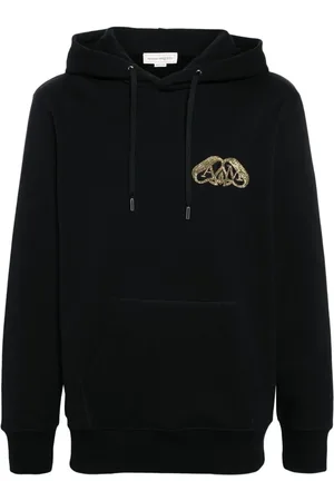 Alexander McQueen Half Seal Logo cotton hoodie