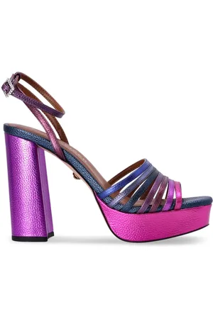 Kurt Geiger Pierra metallic-leather platform sandals