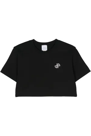 Patou Logo-embellished cropped T-shirt