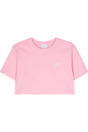 Patou Logo-embellished cropped T-shirt