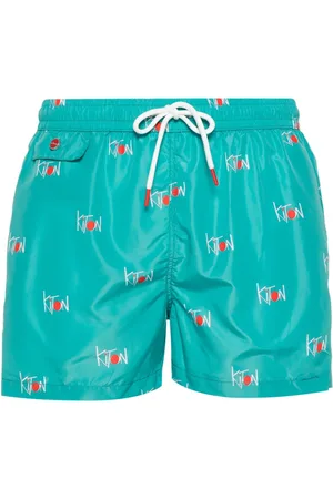Kiton Logo-print swim shorts