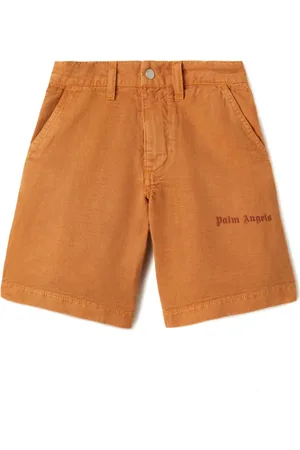 Palm Angels Logo-print straight-leg shorts