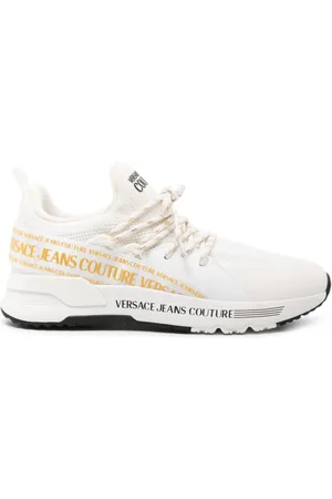 VERSACE Dynamic logo-strap sneakers