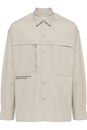 Izzue Slogan-embroidered shirt