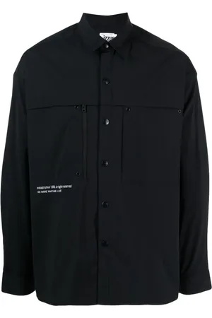 Izzue Slogan-embroidered shirt