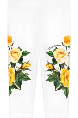 Dolce & Gabbana Rose-print jersey leggings