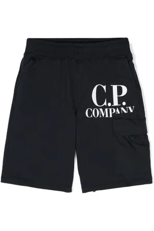 C.P. Company Logo-print cotton track shorts