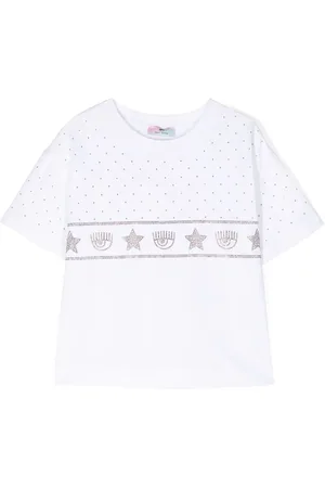 Chiara Ferragni Eyelike-motif rhinestone-embellished T-shirt
