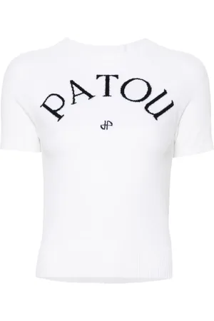 Patou Logo-jacquard knitted top