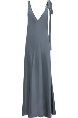 J.W.Anderson Tie-fastening silk maxi dress