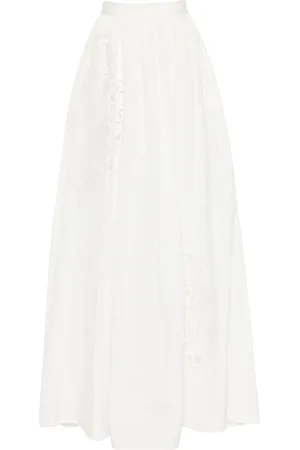 Elie saab Embroidered taffeta maxi skirt