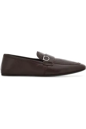 Salvatore Ferragamo Gancini-plaque leather loafers