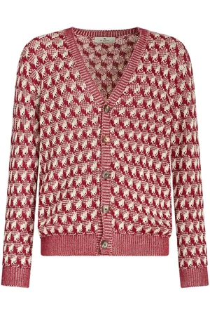 Etro Geometric-jacquard two-tone cardigan