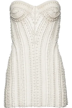Retrofete Faux-pearl embellished minidress