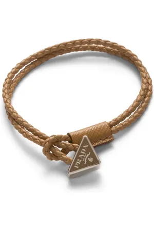 Prada triangle logo buckled bracelet - Silver