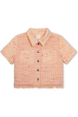 Givenchy 4G-motif short-sleeve tweed shirt