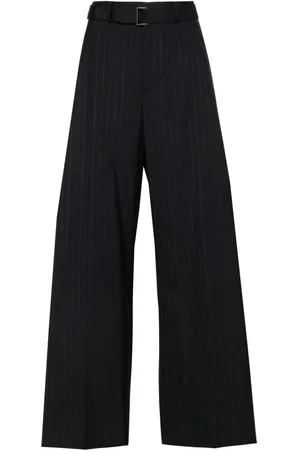 SACAI High-waist wide-leg trousers