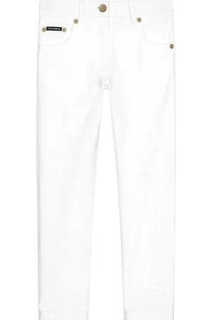 Dolce & Gabbana Logo-plaque slim-cut jeans