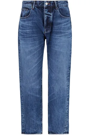 Armani Exchange Whiskered tapered-leg jeans