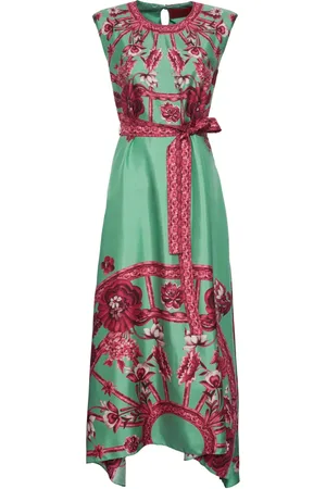La DoubleJ San Carlo belted silk dress