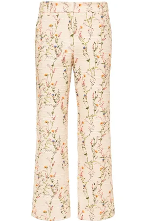 La DoubleJ 24/7 floral straight-leg trousers