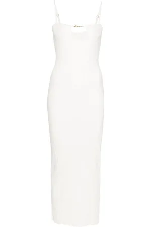 Jacquemus Sierra ribbed midi dress