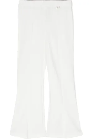 Monnalisa ruffled wide-leg trousers - White