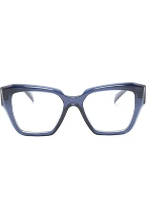 Prada Enamel triangle logo square-frame glasses