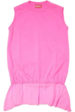 Diesel Drolletty logo-embroidered cotton dress