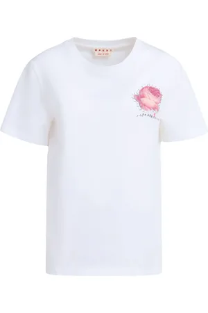 Marni Floral-appliqué cotton T-shirt