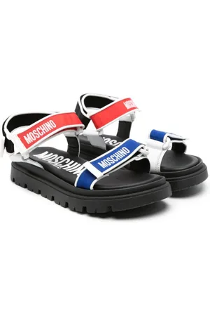 Moschino Logo-print touch-strap sandals