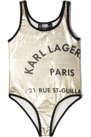 Karl Lagerfeld Metallic-effect swimsuit