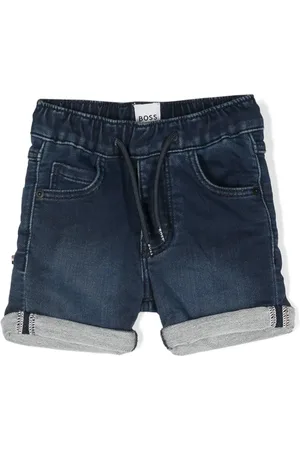 HUGO BOSS Embroidered-logo denim shorts