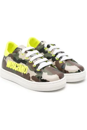 Moschino Logo-embroidered camouflage sneakers
