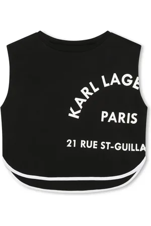 Karl Lagerfeld Logo-print organic-cotton top