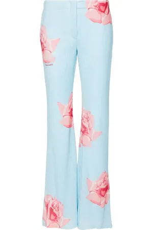 Kenzo Rose-print flared trousers