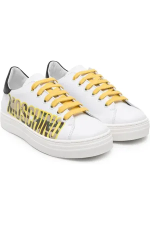 Moschino Logo-print lether sneakers