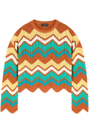 Alanui Kaleidoscopic chevron knit jumper