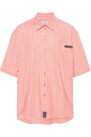 MARTINE ROSE Striped bowling shirt