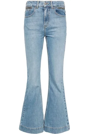 Stella McCartney Falabella chain flared jeans