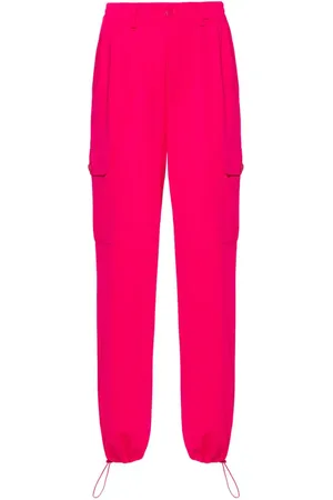 Twin-Set Straight-leg crepe cargo trousers