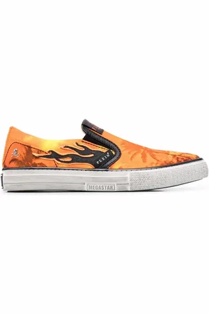 Philipp Plein Flame print slip-on sneakers