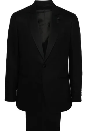 LARDINI Single-breasted crepe suit