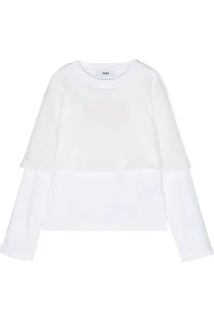 Msgm Logo-printed layered T-shirt