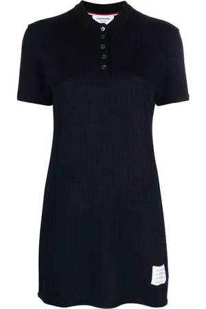 Thom Browne Checked jacquard polo minidress