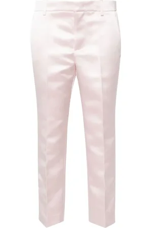 Serafini Duchess-satin cropped trousers