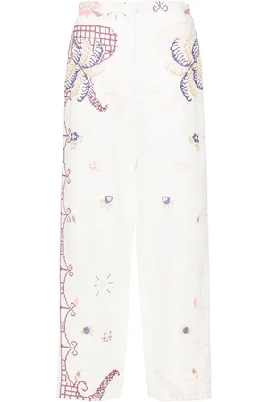 FORTE FORTE Straight-leg linen trousers