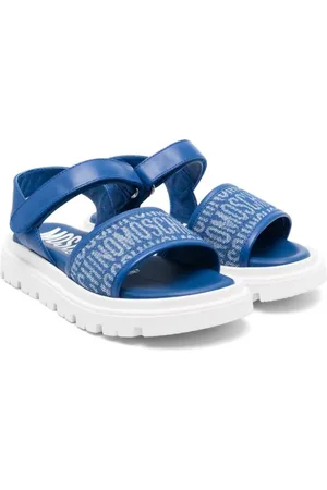 Moschino Logo-jacquard touch-strap sandals