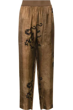 UMA WANG Palmer dragon-print trousers